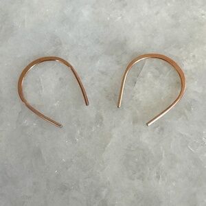 Melissa Joy Manning 14k Rose Gold Horseshoe Earrings